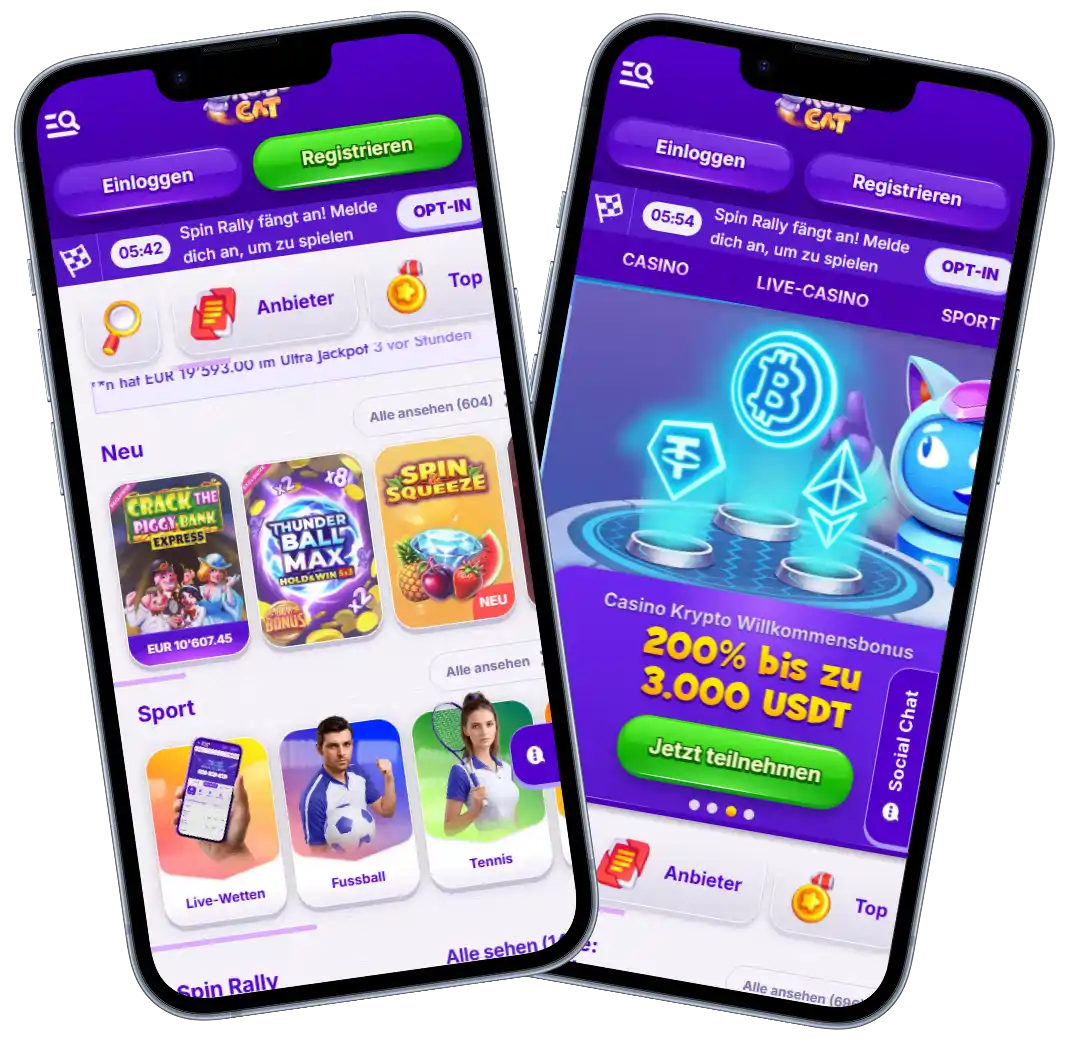 RoboCat Casino mit Bonusaktionen und Online Slots